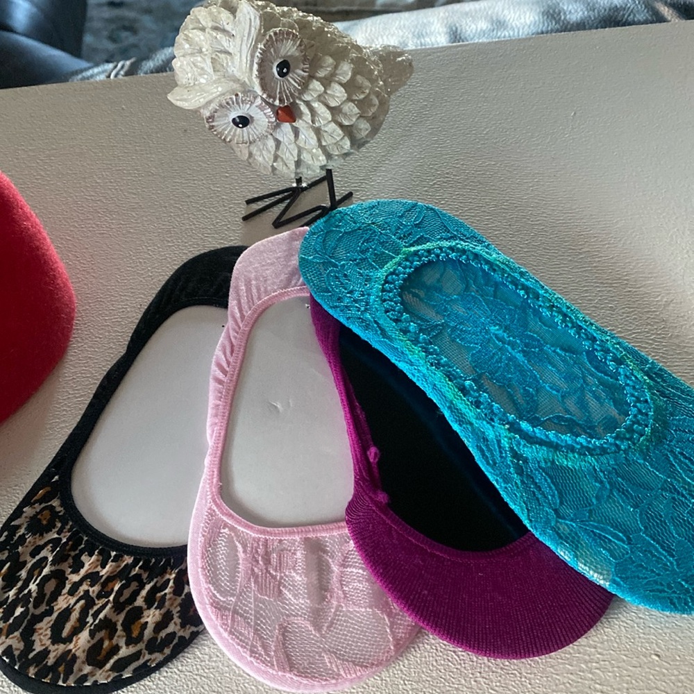 Foot covers ultra low cut brand new set of four different styles